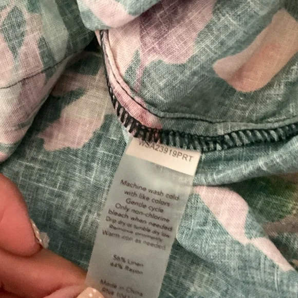 Calia Women’s Oversized Tropical Floral Linen Blend Swim Cover Up Size Med NWT - Picture 5 of 6